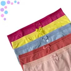 Kit Calcinha Infantil Menina Microfibra Lisa Forro 100% Algodao