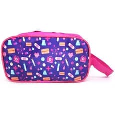 Estojo Enfermagem, medicina, estampado, Preto, Pink, Vermelho, Roxo, Lilás e Azul marinho