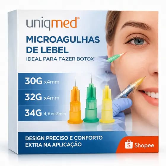 Agulhas de Lebel - Microagulhas Uniqmed - Mesoterapia, Botox e SkinBooster. 30G, 32G, 34G