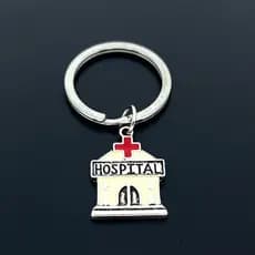 Chaveiro Medicina / Enfermagem - Presente, lembrancinha área da saúde - Hospital, Seringa, Microscópio, Ambulância