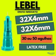 Agulha de Lebel 32Gx4mm e 32Gx6mm Pacote c/30 unidades - Agulha p/ Botox, mesoterapia - Sol M