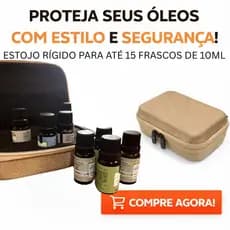 Case Óleos Essenciais 10ml Estojo Rígido para 15 Frascos Aromaterapia Profissional