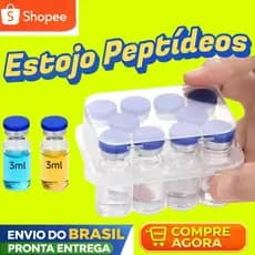 Estojo De Peptídeo P/ Geladeira , Porta-Frasco De 3mL-Organizador Peptídeos E Insulina p/ 10 frascos