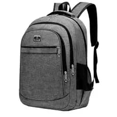Mochila Bolsa Viagem Resistente Coreana Masculina Feminina Colorida Cinza
