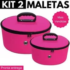 Kit 2 Frasqueira Grande e Média Mala De Mão Necessaire