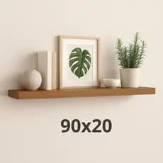 Prateleira 90x20 amadeirada freijó MDF 25mm com suporte invisível decorações quarto sala escritório
