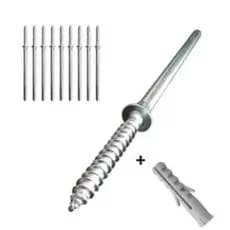 KIT SUPORTE PARAFUSOS PARA PRATELEIRAS REFORÇADO PINO INVISÍVEL + BUCHAS
