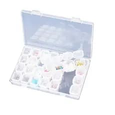 Kit 2 Organizador 28 Divisórias  Pedrinhas Caviar Decoração Unhas