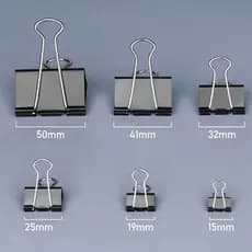 Prendedor De Papel aço caixa com 12 unidades TM; 25mm,32mm,41mm Grampo Binder Clip Artesanato