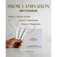 Kit brow lamination + lash lift para cílios e sobrancelhas La Benig