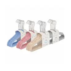 Kit 10 Cabides Infantis Com Revestimento De Veludo Toqzinho Oikos Diversas Cores