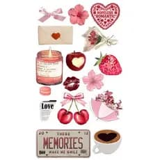 16 stickers dia dos namorados para presente, scrapbook e cartas