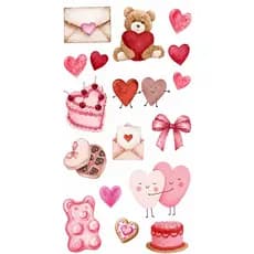 15 Stickers adesivos dia dos Namorados , amor para presente, carta, scrapbook