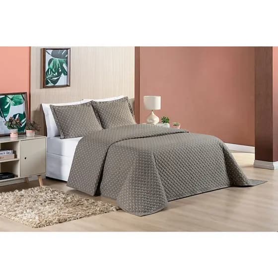 Kit Cobre Leito Ravena Casal Padrão 3 Peças Micropercal 200 Fios