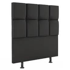 Cabeceira de Solteiro Para Cama Box Poliana Suede Preto - Queima de Estoque
