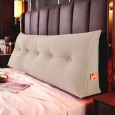 Almofada Cabeceira Estofada 140cm Apoio Lombar Cama Box Bolso Celular/Controle – Suede Premium