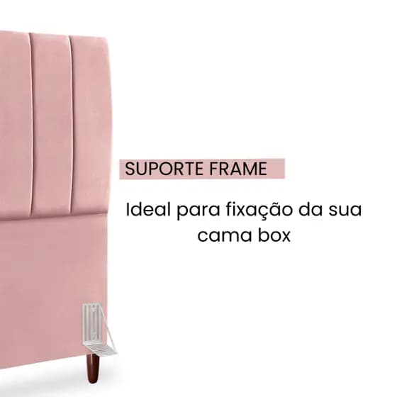 Kit Frame Suporte Econômico Cabeceira Cama Box Solteiro Casal Queen King Par Aço Parafuso Fácil Instalar