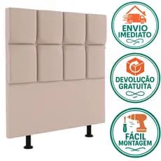 Cabeceira Cama Box Solteiro 90cm Poliana Suede Varias Cores