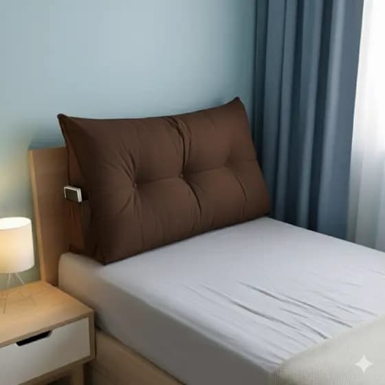 Travesseiro Encosto De Leitura 90cm Almofada Cabeceira Confortável Para Cama