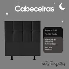 Cabeceira Cama Box Solteiro Poliana 90cm Cores Em Suede Varias Cores