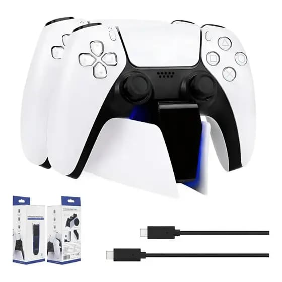 Base Carregador Duplo Controle Dock Charge Controle Para Ps5.