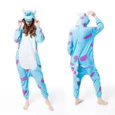 Kigurumi Animal Sulley Monstro Onesie Unicórnio Tigre Pijama Flanela Dos Desenhos Animados Trajes Do Partido Macacões