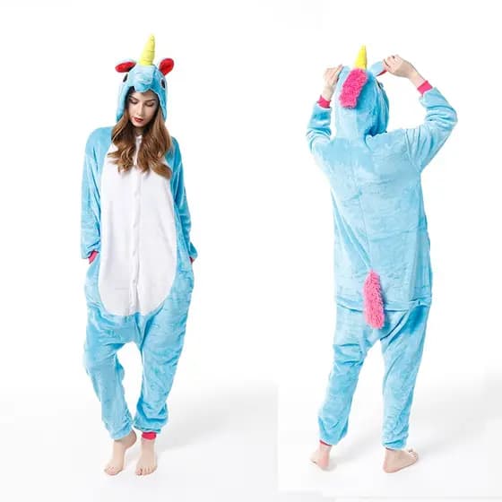 Mulheres Moda Anime Dos Desenhos Animados Pijamas Kigurumi Adulto Unicórnio Onesies Homens Sleepwear