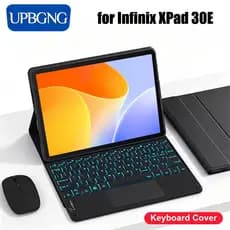 Capa De Teclado Com Luz De Fundo Sensível Ao Toque Para Infinix XPad 30E 11 Polegadas 2026 Sem Fio Bluetooth " Acessório