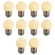 Kit 10 Lampada Bolinha 3W 3000k Branco Quente BIVOLT