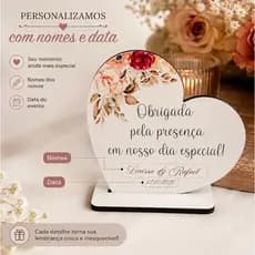 Kit Lembrancinha Casamento Noivado em MDF 8cm