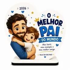 Kit Lembrancinha Dia dos Pais MDF Branco 8x8 cm Presente Decoração