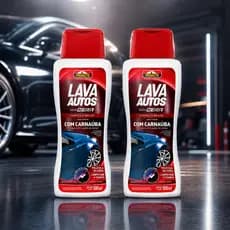 Kit C/ 2  Shampoo Lava Autos C/ Cera Brilho total Proauto 500ML