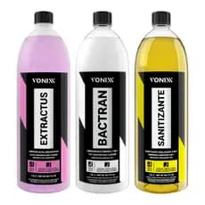 Kit Sistema VSC Vonixx Limpeza de Estofados Bancos e Carpets 1,5L Extractus Bactran Sanitizante