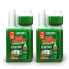 Kit C/ 2 Desinfetante Ultra Concentrado Tira Odor Citronela 1L Rende 100L