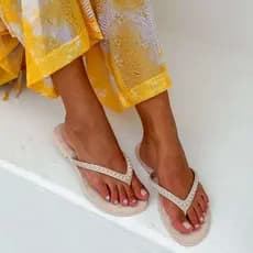 Chinelo Pérola Feminino Injetada Em Pvc Barato Várias Cores Promoção Lançamento