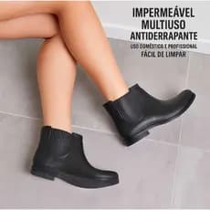 Bota Galocha Feminina Limpeza Impermeável Injetado Em Pvc Barato Com Palmilha