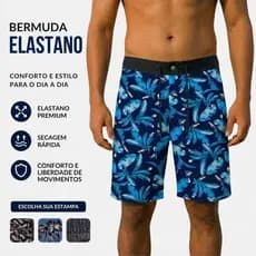 Kit Bermuda Tactel Masculina Evolutiva Elastano Secagem Rápida Academia