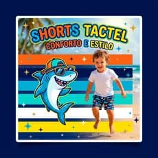 Short Infantil Tactel Menino Praia Verão Short Conforto Oferta