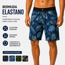 Bermuda Masculina Tactel Com Elastano Academia Praia Fitness Kit Short Verão
