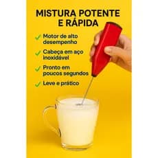 Mixer Portátil Espumador de Leite – Café Cremoso, Shakes e Cappuccino
