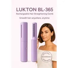 Escova Alisadora Portátil Lukton BL-365 Pente Elétrico Recarregável