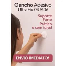 Gancho Adesivo UltraFix 4 Peças – Suporte Forte, Prático e Sem Furos! GUA06