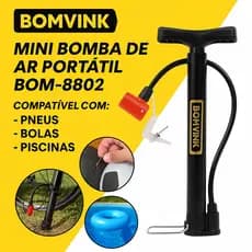 Bomba de Ar Portátil Forte – Encha Pneu, Bola, Bicicleta, Moto, Piscina e Infláveis
