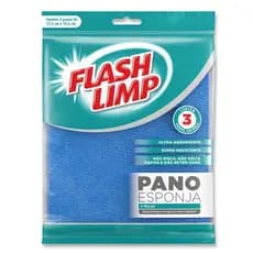 Pano Esponja Flash Limp -Kit com 3 Unidades-    Absorção poderosa e praticidade no dia a dia!