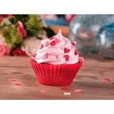 Forma de Cupcake Silicone MOR -12 unid -Vermelha, Antiaderente e Flexível
