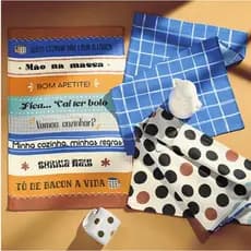 Kit 3  Pano de Copa Dohler "Bom Apetite" – Estampas Variadas e Alta Qualidade -100% Algodão –