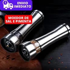 Moedor Manual de Sal e Pimento 100% Inox Moedor de Temperos Condimentos