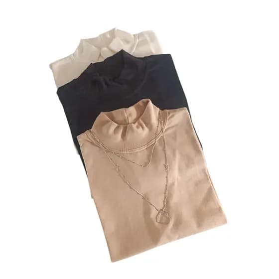 KIT 3 CAMISETA T-SHIRT BÁSICA LISA MANGA CURTA GOLA RIBANA