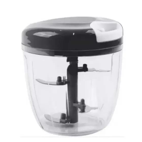 kit 3 Processador De Alimentos Manual 900ML Com 5 Lâminas Triturador Fatie E Triture Com Agilidade