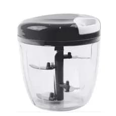 kit 3 Processador De Alimentos Manual 900ML Com 5 Lâminas Triturador Fatie E Triture Com Agilidade